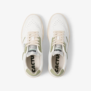 MoEa | GEN1 Cactus Vegan Sneakers | White & Aloe Green