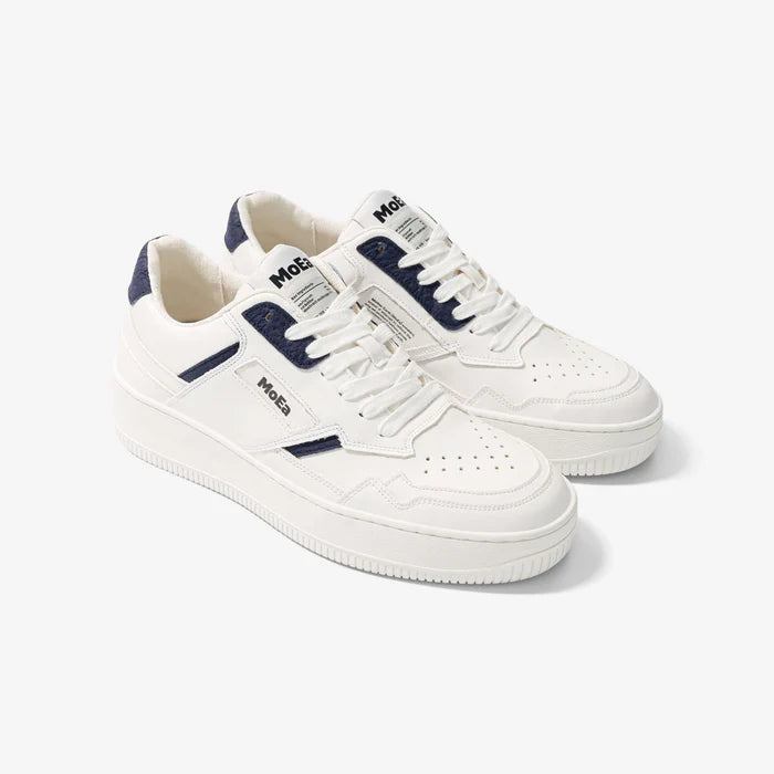 MoEa | GEN1 Mushroom Vegan Sneakers | White & Navy