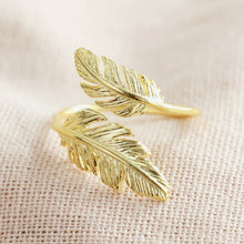 Load image into Gallery viewer, LISA ANGEL | Double Feather Ring | Gold - LONDØNWORKS