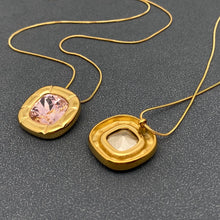 Load image into Gallery viewer, M. QUEENA | Large Green Zircon Necklace | Gold Plated - LONDØNWORKS