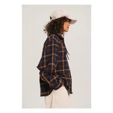 Load image into Gallery viewer, SACRECOEUR | Charlie Scarf Shirt Drake | Navy Blue