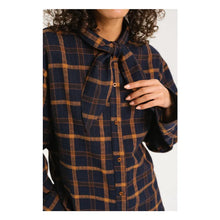 Load image into Gallery viewer, SACRECOEUR | Charlie Scarf Shirt Drake | Navy Blue