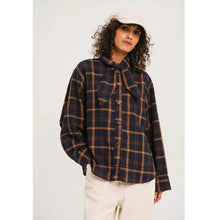 Load image into Gallery viewer, SACRECOEUR | Charlie Scarf Shirt Drake | Navy Blue