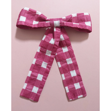 Load image into Gallery viewer, CUSTARD CLOTH | Bow Hair Clip Barrette | Pink Gingham