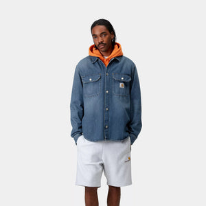 CARHARTT WIP | Harvey Shirt Jac | Blue Dark Used Wash - LONDØNWORKS