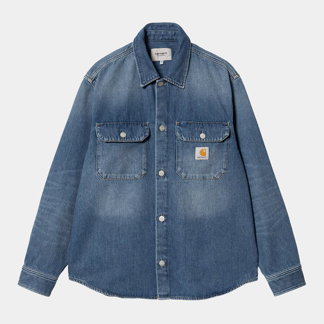 CARHARTT WIP | Harvey Shirt Jac | Blue Dark Used Wash - LONDØNWORKS