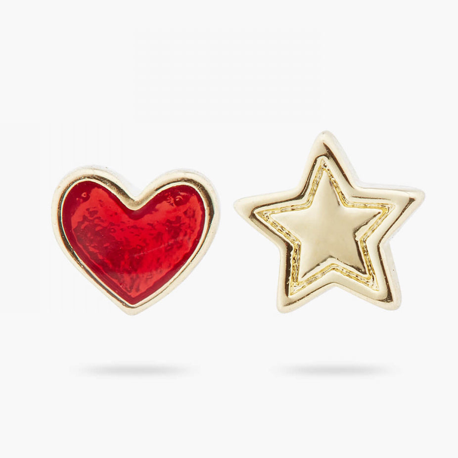 LES NEREIDES | Heart and Star Stud Earrings - LONDØNWORKS