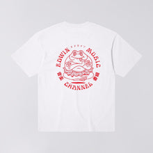 Load image into Gallery viewer, EDWIN | Music Channel T-shirt | White &amp; Red Garment Washed