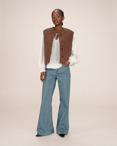 GRACE & MILA | Seth Reversible Jacket Vest | Chocolate - LONDØNWORKS