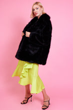 Load image into Gallery viewer, JAYLEY | Knitted Bamboo Duchess Maxi Coat | Black