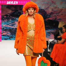 Load image into Gallery viewer, JAYLEY | Knitted Duchess Maxi Coat | Orange