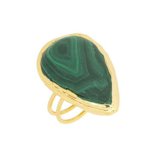 ASHIANA | Canyon Ring | Green Malachite - LONDØNWORKS