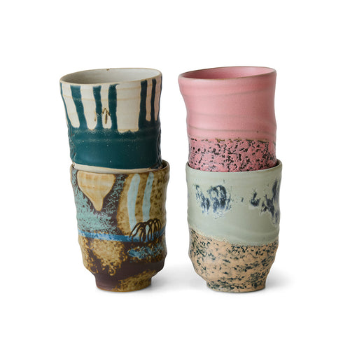 HKLIVING | Artist Ceramics Set of 4 Coffee Cups
