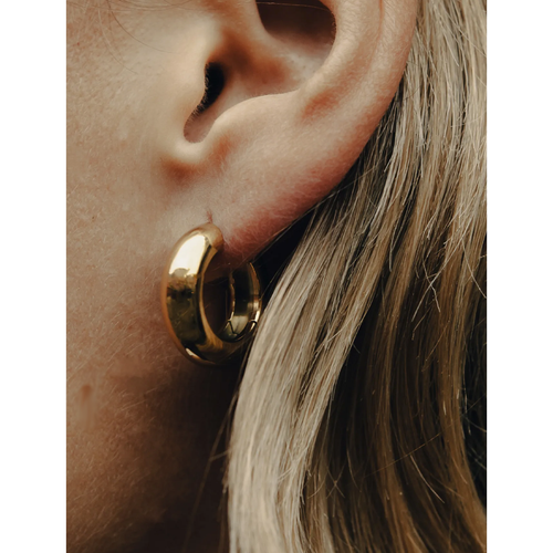 NORDIC MUSE | Leverback Bold Hoop Earrings | Gold - LONDØNWORKS