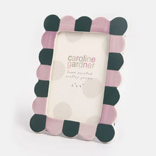 Load image into Gallery viewer, CAROLINE GARDNER | Lilac/Teal Scallop Edge 4"x6" Photo Frame
