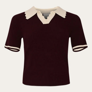 Noella | Lilo Polo Knit | Wine & Sugar - LONDØNWORKS