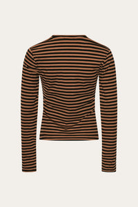 Noella | Luana Top | Dark Sand & Black Stripe - LONDØNWORKS