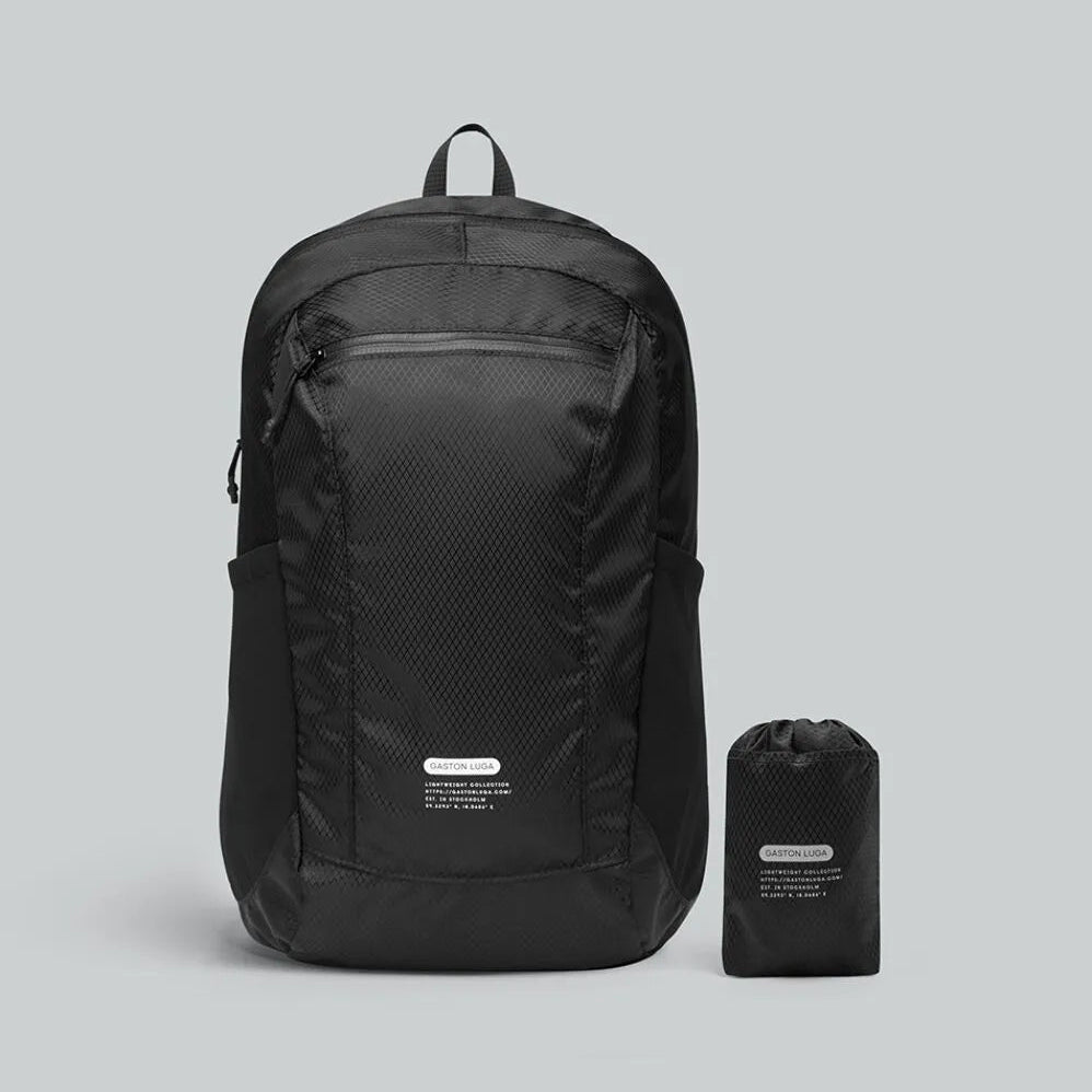 GASTON LUGA | Lightweight Packable Backpack | Black - LONDØNWORKS