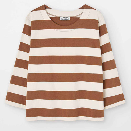 LOREAK MENDIAN | Matsala T-Shirt | Ecru/Garnet - LONDØNWORKS
