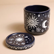 Load image into Gallery viewer, LISA ANGEL | Midnight Blue Sun and Moon Planter and Tray - LONDØNWORKS