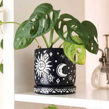 Load image into Gallery viewer, LISA ANGEL | Midnight Blue Sun and Moon Planter and Tray - LONDØNWORKS