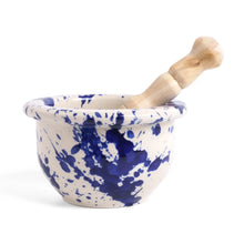Load image into Gallery viewer, ABS POTTERY | Mortar and Pestle | Blue Splatter