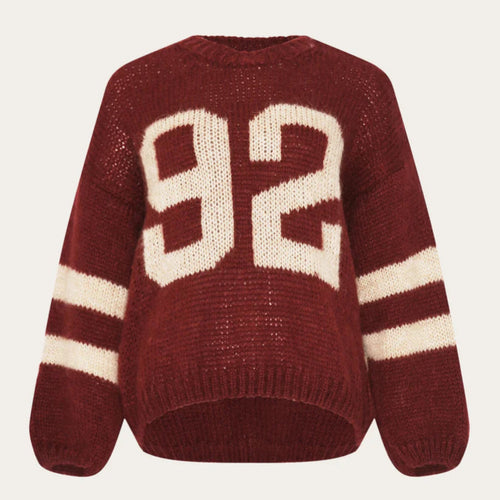 NOELLA | Ninety-Two Knit | Bordeaux & Ivory - LONDØNWORKS