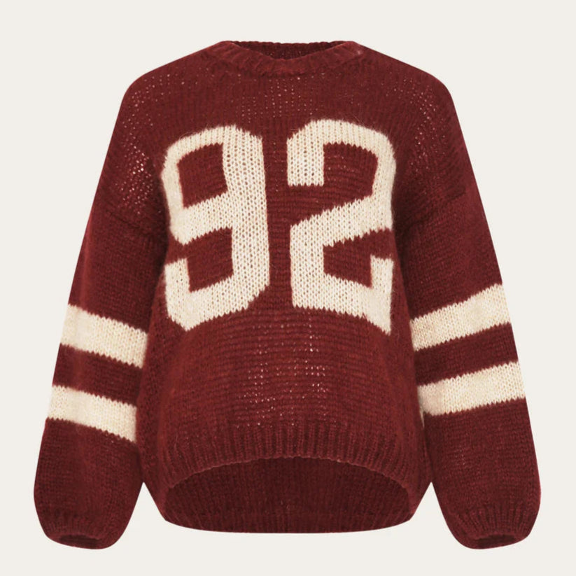 NOELLA | Ninety-Two Knit | Bordeaux & Ivory - LONDØNWORKS