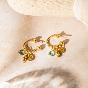 ASHIANA | Nori Hoop Earrings | Blue Topaz