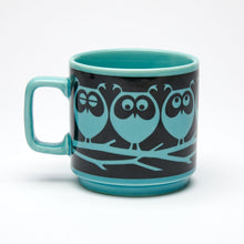 Load image into Gallery viewer, MAGPIE | Hornsea Owls Mug  | Teal - LONDØNWORKS
