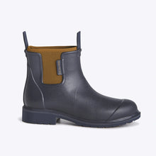 Load image into Gallery viewer, MERRY PEOPLE | Bobby Ankle Wellington Boot | Oxford Blue &amp; Tan - LONDØNWORKS