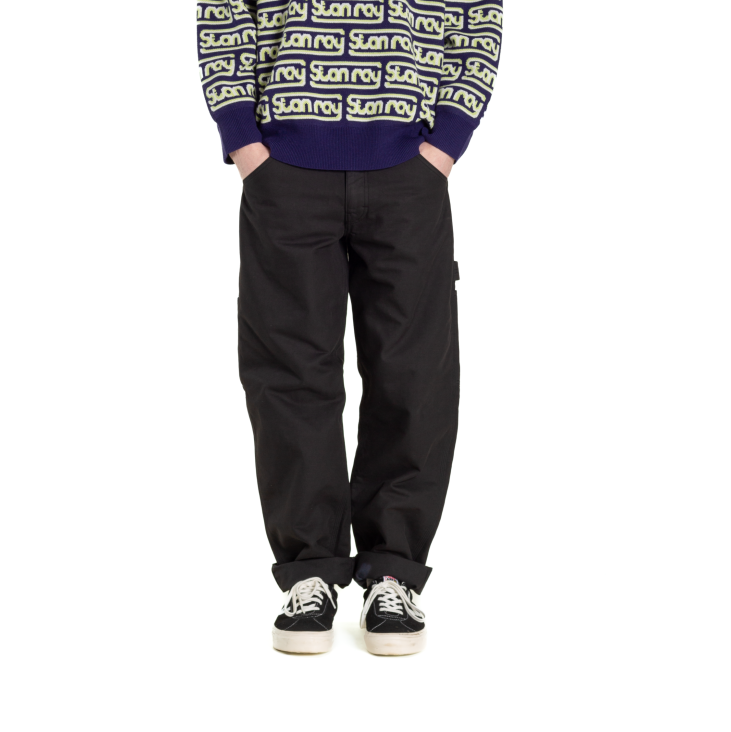 honu　ザシシクイ　Painter pants / BLACK 36 OGPAINTERPANT_EARLSBLACKTWILL_