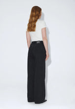 Load image into Gallery viewer, DR DENIM | Rhue High Wide Pleat Jeans | Washed Black Pinstripe