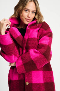 POM AMSTERDAM | Check Coat | Plum Pink - LONDØNWORKS