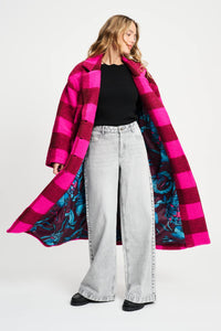 POM AMSTERDAM | Check Coat | Plum Pink - LONDØNWORKS