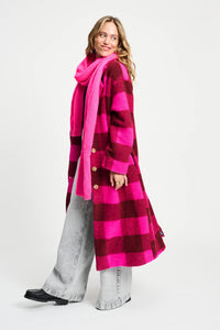 POM AMSTERDAM | Check Coat | Plum Pink - LONDØNWORKS