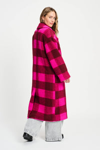 POM AMSTERDAM | Check Coat | Plum Pink - LONDØNWORKS