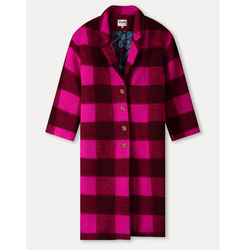 POM AMSTERDAM | Check Coat | Plum Pink - LONDØNWORKS