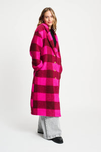 POM AMSTERDAM | Check Coat | Plum Pink - LONDØNWORKS
