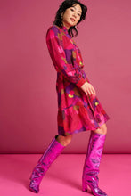Load image into Gallery viewer, POM AMSTERDAM | Dress | Brushwork Fiery Pink - LONDØNWORKS