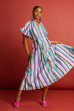 Load image into Gallery viewer, POM AMSTERDAM | Striped Sicily Dress | Pink Multi - LONDØNWORKS