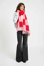 Load image into Gallery viewer, POM AMSTERDAM | Shawl Check Scarf | Pink and Red - LONDØNWORKS