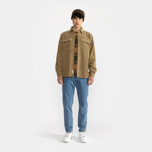 REVOLUTION | 3776 Utility Overshirt Corduroy | Dark Khaki - LONDØNWORKS