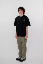 Load image into Gallery viewer, ELLIKER | Rill Bluebell Print Short Sleeve T-shirt | Black
