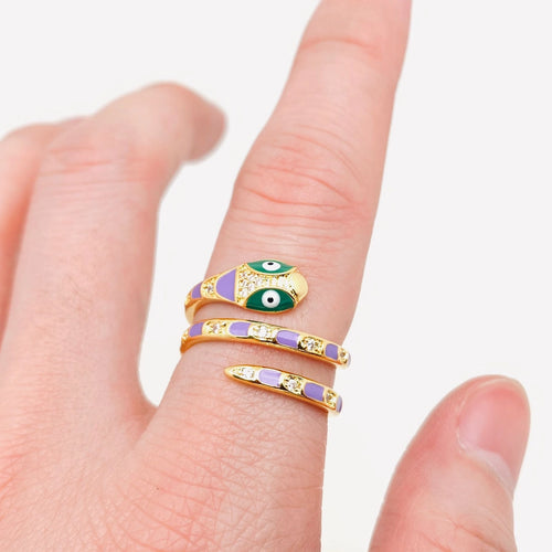 M. QUEENA | Snake Adjustable Ring | Gold Plated - LONDØNWORKS