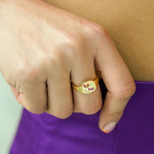 JUNK JEWELS | Heartbreaker Signet Ring | Gold - LONDØNWORKS