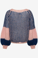 Load image into Gallery viewer, NOELLA | Liana Knit Cardigan | Rose &amp; Navy