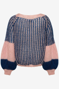 NOELLA | Liana Knit Cardigan | Rose & Navy