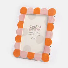 Load image into Gallery viewer, CAROLINE GARDNER | Pink/Orange Scallop Edge 4"x6" Photo Frame