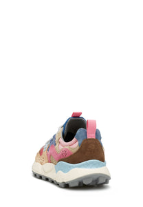 FLOWER MOUNTAIN | Yamano 3 Suede/Nylon Sneakers | Pink-Multi - LONDØNWORKS